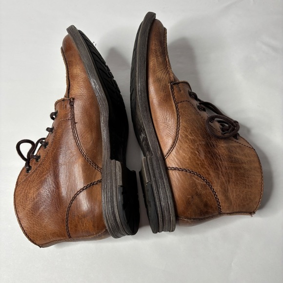 Bed‎ Stu Mens Brown Leather Lace Up Ankle Boots Shoes 8.5 Curtis